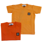 STONE ISLAND T-shirt manica corta arancio bambino