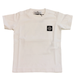 STONE ISLAND T-shirt manica corta bianca bambino