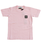 STONE ISLAND T-shirt manica corta rosa bambino