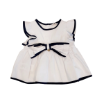 LE BEBE' Blusa bianca con fiocco bambina