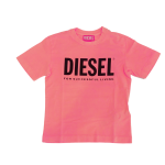 DIESEL T-shirt logo rosa fluo