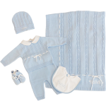 NANAN Coordinato 5 pezzi celeste corredino neonato