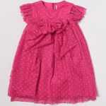 LE BEBE' Vestito in tulle fuxia  bambina