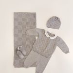 LE DODO' Coordinato 4 pezzi grigio corredino neonato