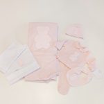 NANAN Coordinato in ciniglia rosa con orsetto corredino nascita neonata
