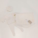 PAZ Coordinato 3 pezzi panna corredino neonata