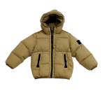 STONE ISLAND Giubbotto imbottito verde con cappuccio