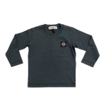 STONE ISLAND T-shirt verde manica lunga bambino