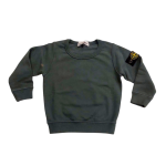 STONE ISLAND Felpa girocollo verde (felpata)