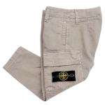 STONE ISLAND Pantalone lungo grigio con tasconi bambino
