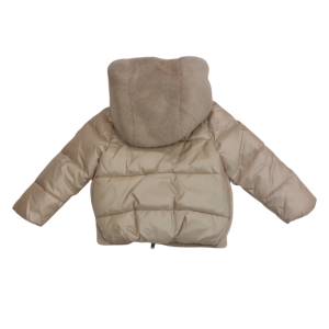 BOMBOOGIE Giubbotto in nylon con ecopelliccia beige - immagine 3