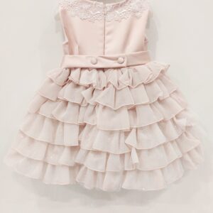 COLORI CHIARI Vestito battesimo/cerimonia bambina rosa - immagine 4