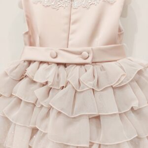 COLORI CHIARI Vestito battesimo/cerimonia bambina rosa - immagine 3