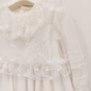 ALETTA Vestito battesimo lungo bambina latte - immagine 3