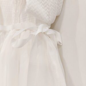 AMAYA Vestito battesimo/cerimonia bambina bianco e rosa - immagine 3